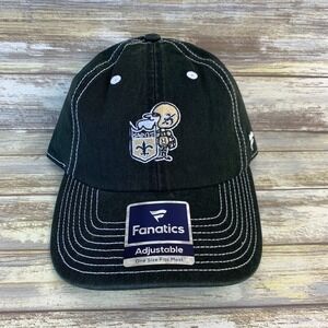 New Orleans Saints Hat Mens Black Fanatics Branded Sport Resort Strapback Cap